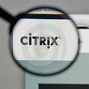 Milan, Italy - August 10, 2017: Citrix Systems logo on the website homepage.