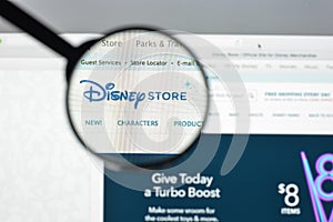 Milan, Italy - August 10, 2017: disneystore.com website homepage