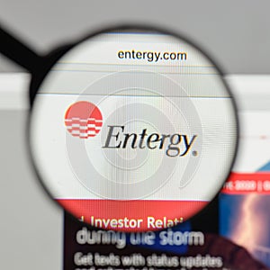 Milan, Italy - August 10, 2017: Entergy logo on the website home