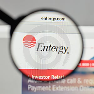 Milan, Italy - August 10, 2017: Entergy logo on the website home