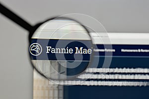 Milan, Italy - August 10, 2017: Fannie Mae logo on the website h