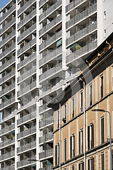 Milan Italy: buildings in via Francesco Ferrucci photo