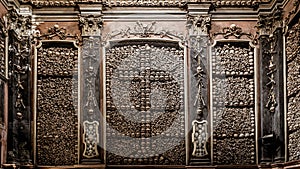 Milan, Italy. Ossuary Chapel in San Bernardino alle Ossa Church