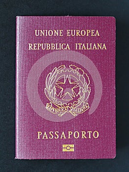 Italian Passport document photo