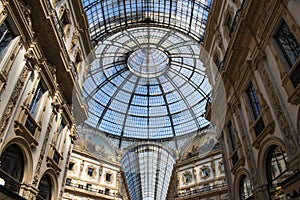 Milan, Italy, Europe, Gallery, Galleria Vittorio Emanuele II, shopping, mall, architecture, ceiling, Victor Emmanuel II of Savoy