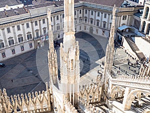 View of Palazzo Reale from Milan Cathedral