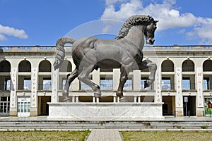 Milan, Italy, Leonardo Da Vinci horse in Ippodromo San Siro