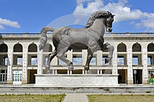 Milan, Italy, Leonardo Da Vinci horse in Ippodromo San Siro photo