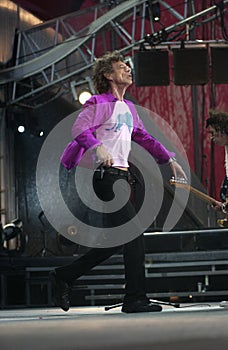 The Rolling Stones ,Mick Jagger during the concert