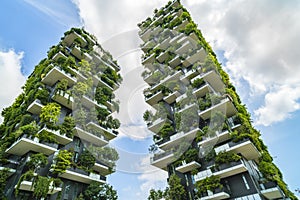 MILAN, ITALY - MAY 28, 2017: Bosco Verticale Vertical Forest l