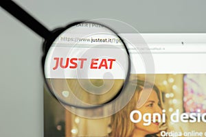 Milan, Italy - May 7, 2017: Just eat website homepage. Just eat