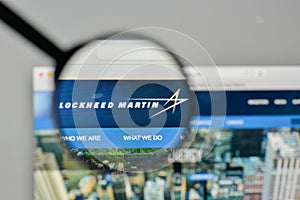 Milan, Italy - November 1, 2017: Lockheed Martin logo on the web