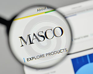 Milan, Italy - November 1, 2017: Masco logo on the website homepage.