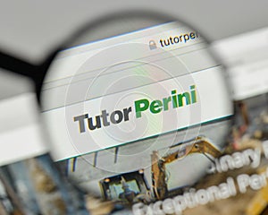 Milan, Italy - November 1, 2017: Tutor Perini logo on the website homepage.