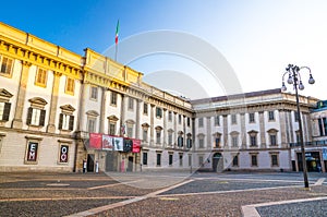 Milan, Italy, Royal Palace Palazzo Reale building at Piazza del Duomo