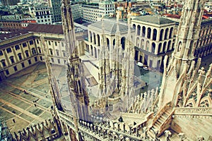 Milan, Italy. View on Royal Palace