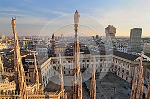 Milan landscape from the Duomo