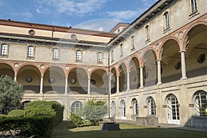 Cloister of San Vittore monastery in Milan photo