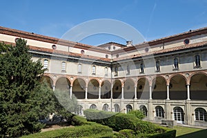 Cloister of San Vittore monastery in Milan photo