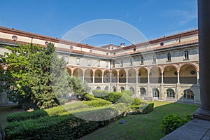 Cloister of San Vittore monastery in Milan photo