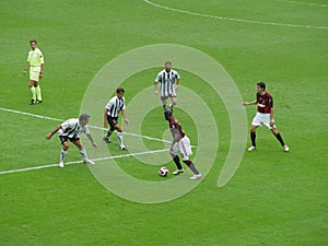 Milan players in action
