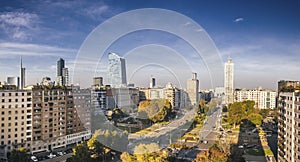 Milan skyline with modern skyscrapers in Porto Nuovo business district, Italy photo