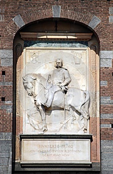 Milan - Statue of Umberto I at Sforza Castle