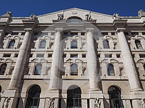 Milan stock exchange in Milan photo