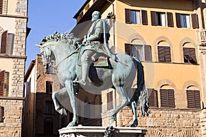 Milan StreetRiding a bronze statue, Cosimo S photo