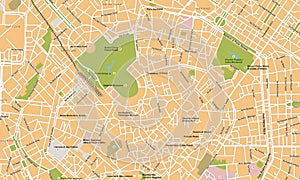 Milano city vector map photo