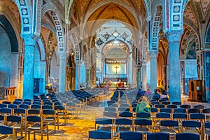 MILANO, ITALY, JANUARY 2, 2018:  Interior of the monastery of Santa Maria delle Grazie in Milan, Italy