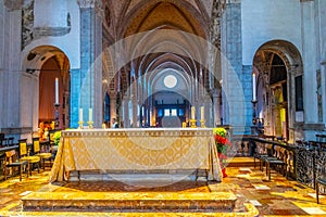 MILANO, ITALY, JANUARY 2, 2018:  Interior of the monastery of Santa Maria delle Grazie in Milan, Italy