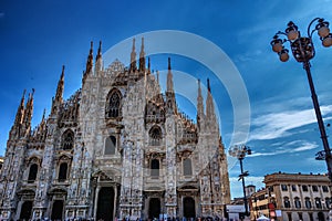 Milano piazza duomo with Cathedral