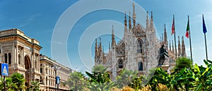 Milano piazza duomo with Cathedral