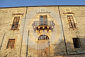 Milazzo - Facciata del Palazzo del Governatore all`alba photo