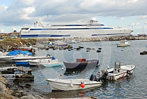 Milazzo harbor Sicily with ferry to Lipari Islands Italy