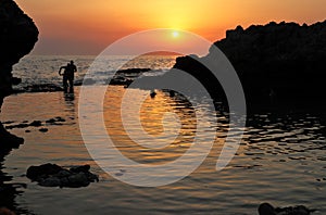 Milazzo - Tramonto alla Piscina di Venere