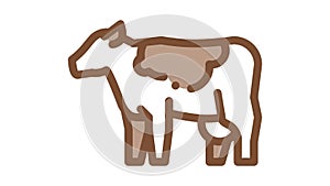 milch cow Icon Animation