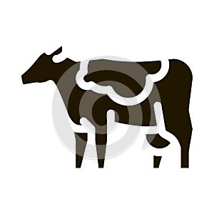 milch cow icon Vector Glyph Illustration