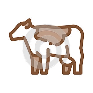 Milch cow icon vector outline illustration