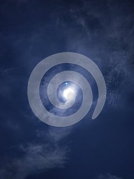 Strange clouds visible in the sunny daylight