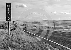 Mile 136 of a Country Road In Colorado.