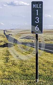 Mile 136 of a Country Road In Colorado.