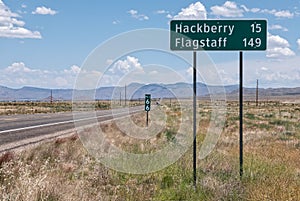 Mile 66 on old Route 66 in Arizona