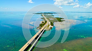 7 mile bridge. Aerial view. Florida Keys, Marathon, USA. photo