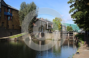 Mile End Lock Regent`s Canal Tower Hamlets London