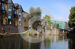Mile End Lock Regent`s Canal Tower Hamlets London photo