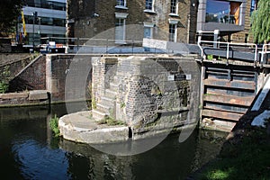 Mile End Lock Regent`s Canal Tower Hamlets London