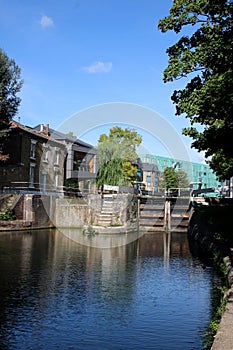 Mile End Lock Regent`s Canal Tower Hamlets London