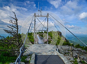 Mile high swinging bridge